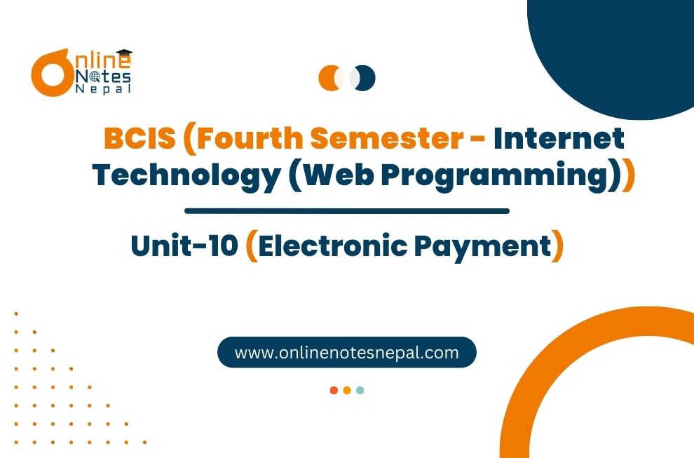 Unit X: Electronic Payment